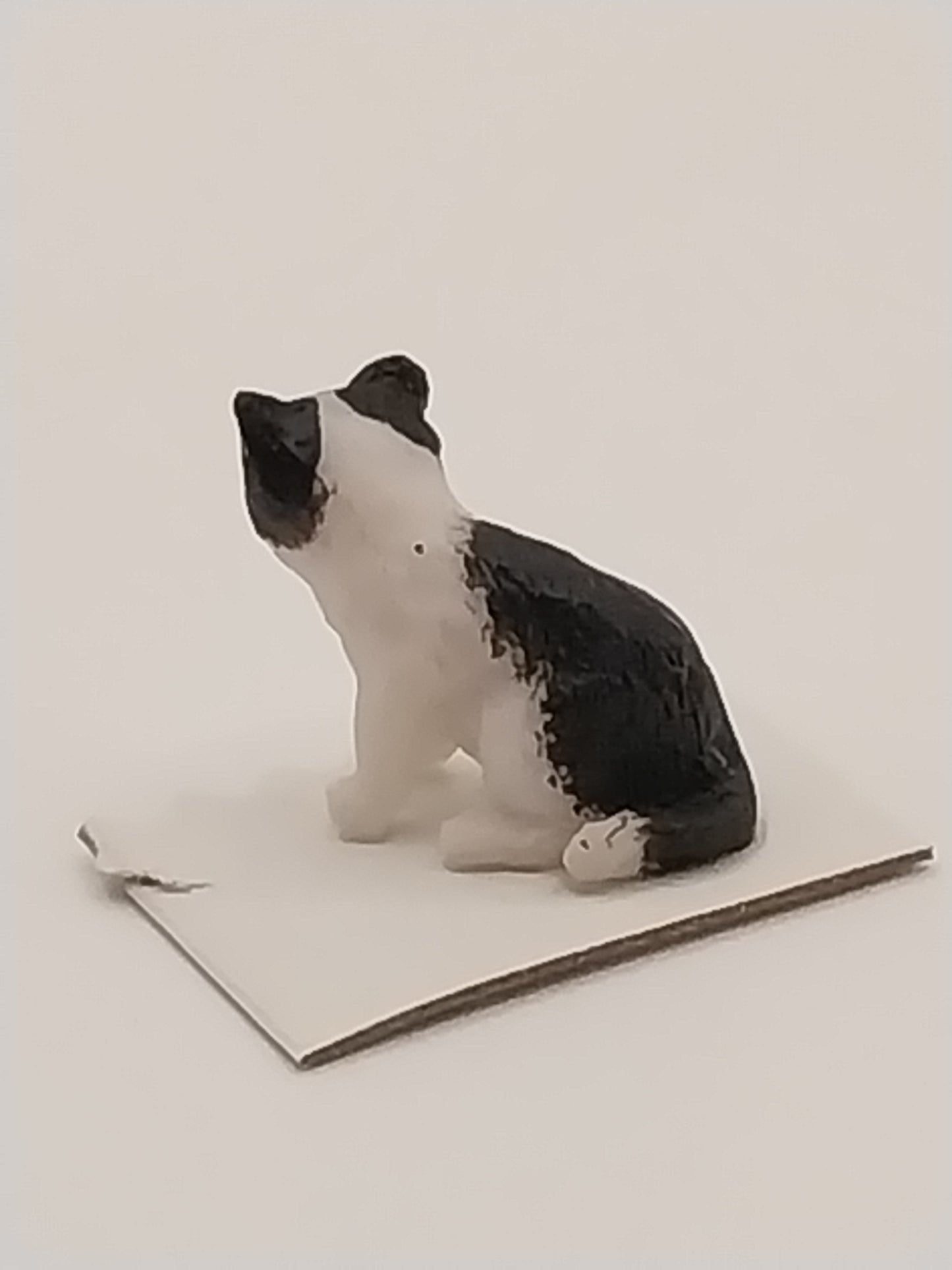 1/2" Scale Cat, Sitting, Black & White
