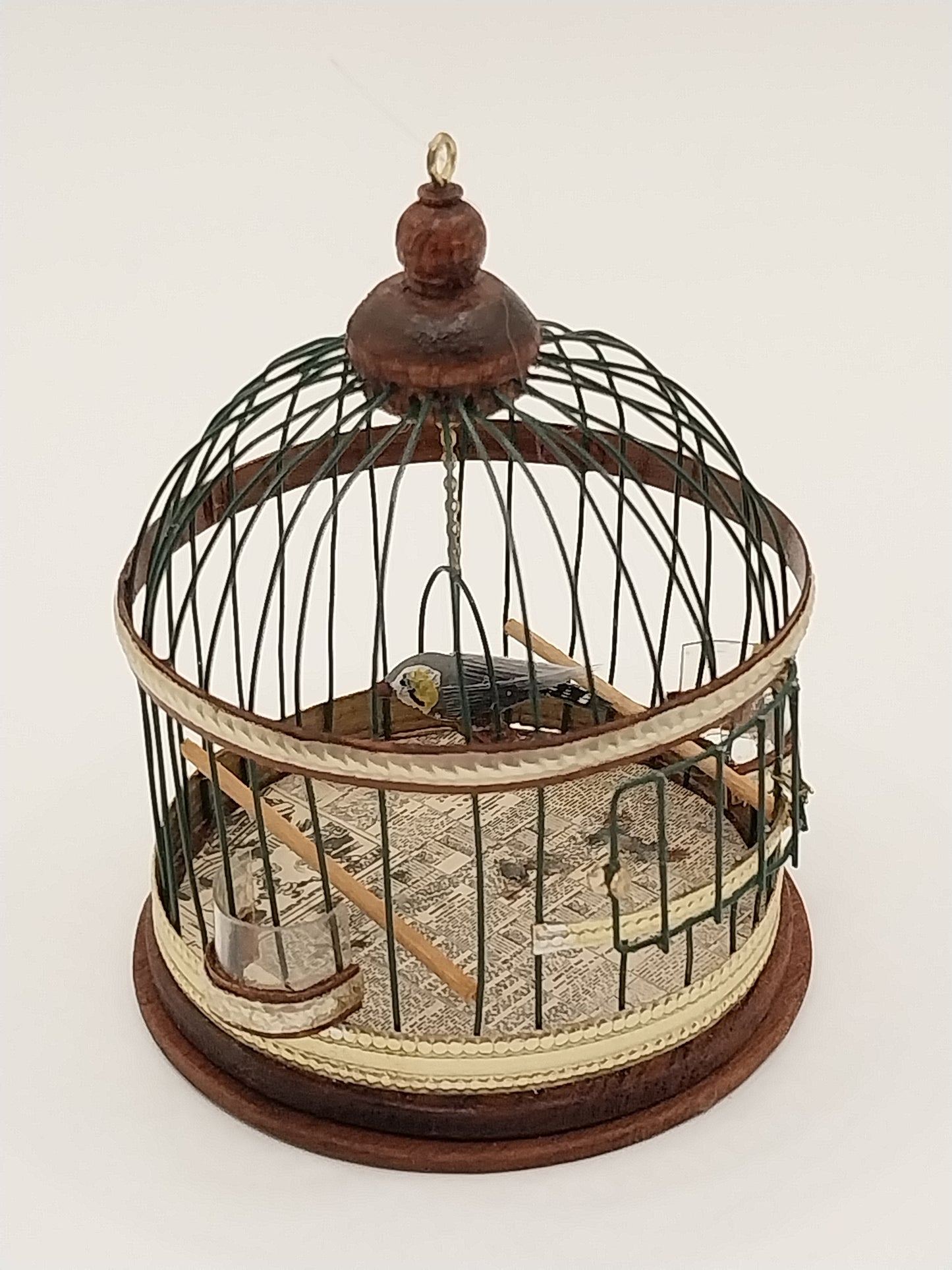Birdcage With Bird, Handmade