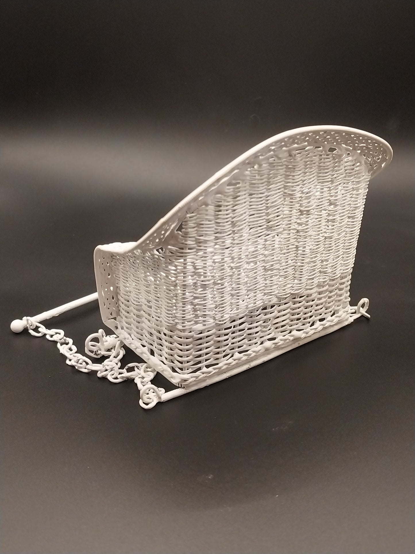 Classic Woven Wicker Swing, White