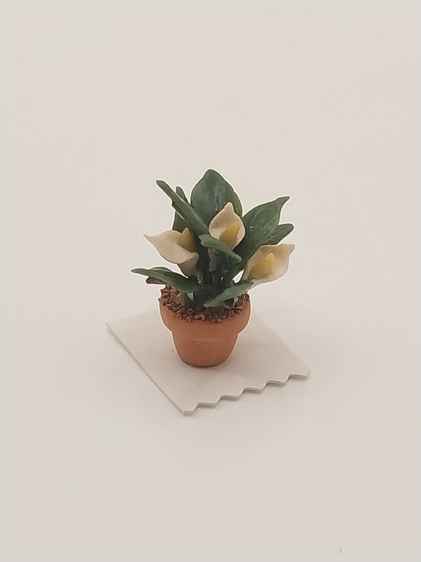 1/2" Scale Calla Lily In Clay Pot