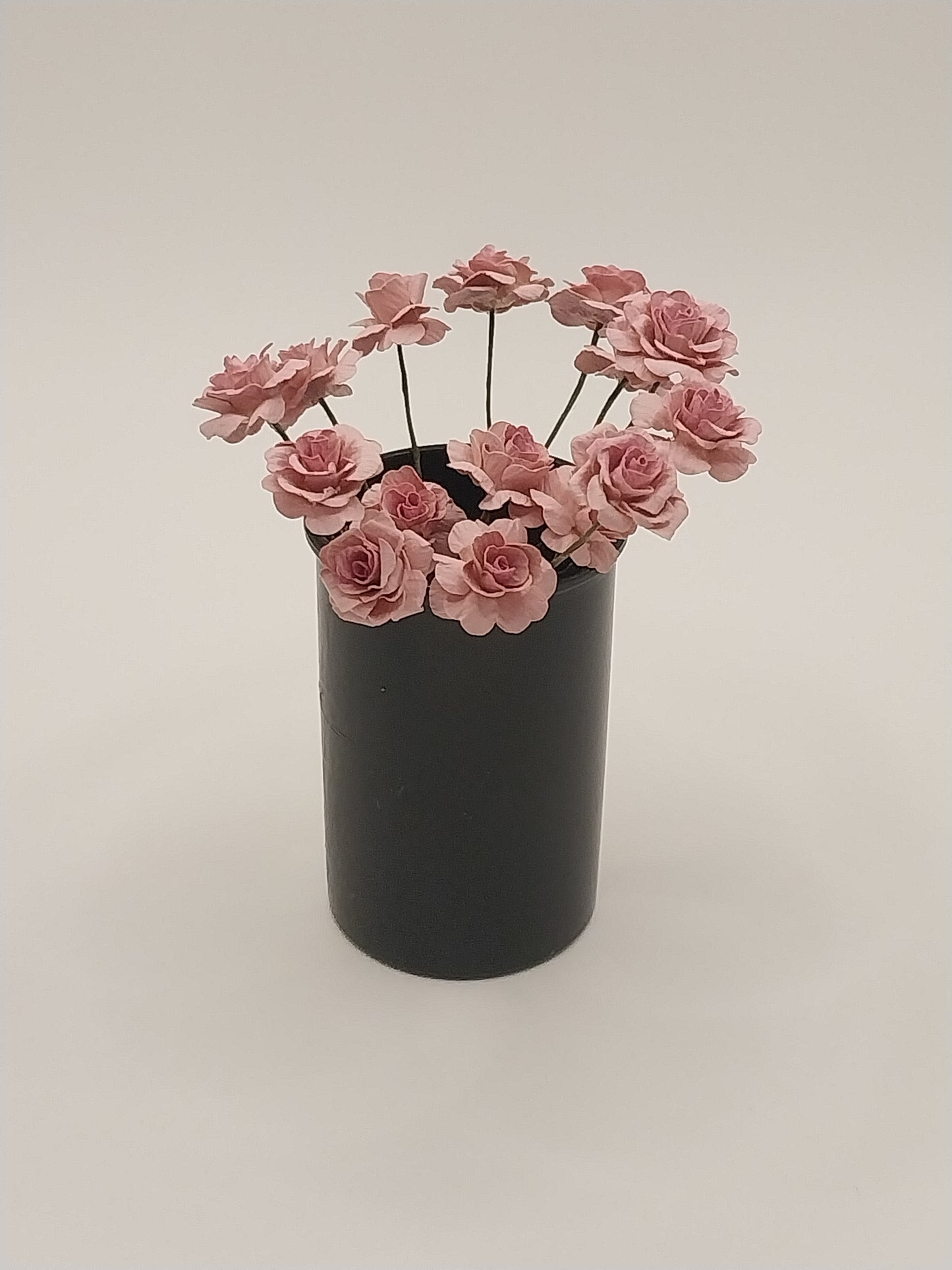 Rose Stem, Pink, Handmade, 1pc