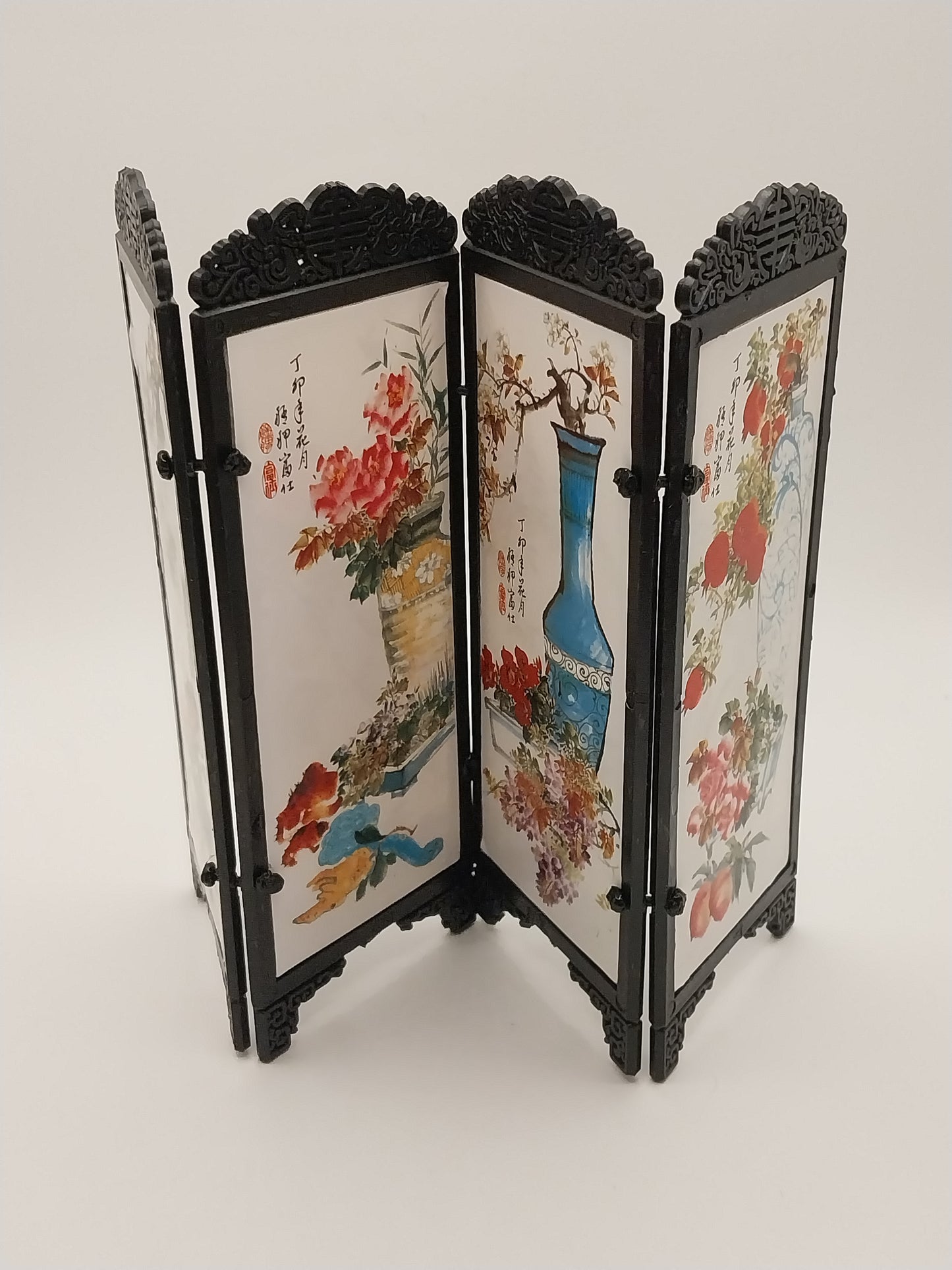Chinese Screen, Flowers & Birds