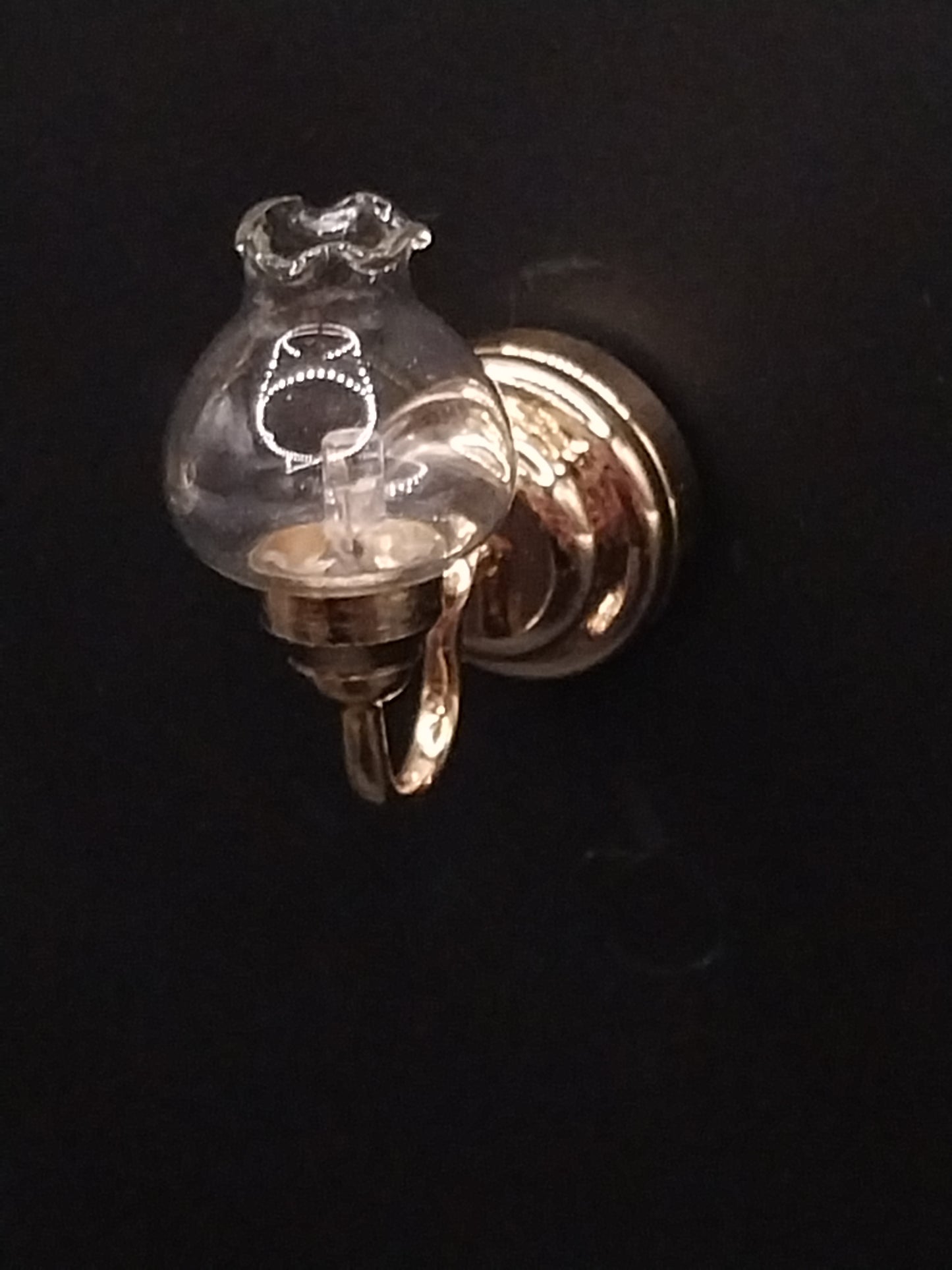 Gold Wall Sconce With Tulip Shade, LED