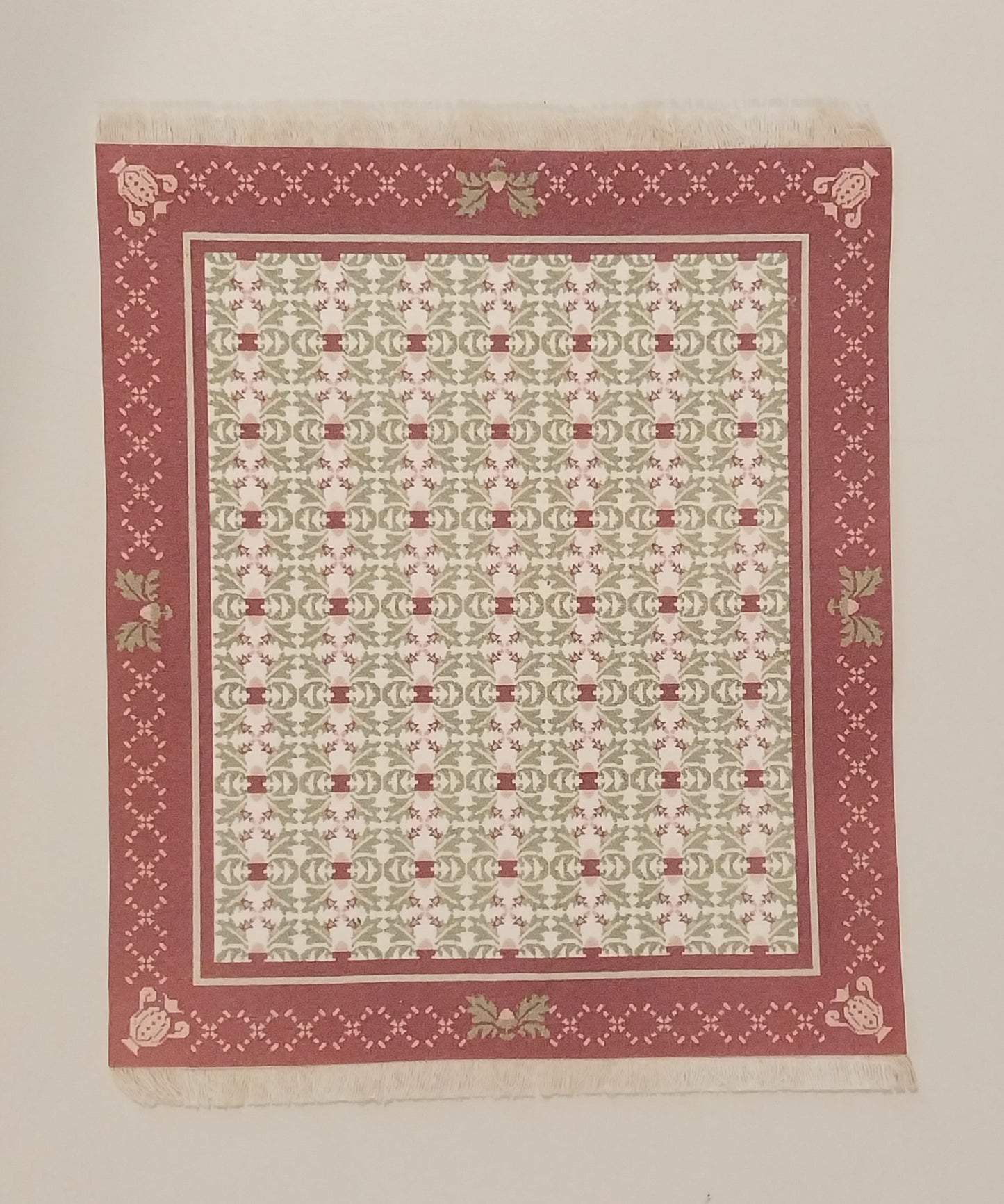 CRH881, Rug, Rectangle, Burgundy & Green