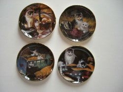 Cats & Kittens Plate, 4pc