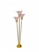 Tribeca Floor Lamp, Brass, Pink, LED