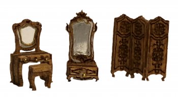 1/144" Victorian Dressing Room Set, 3pcs