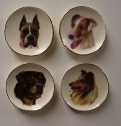 Dog Plates, 4pc