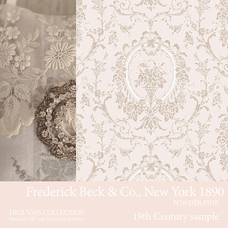 Pink Powder Medallon Pattern Wallpaper