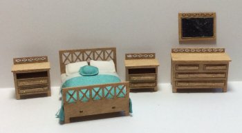 1/4" Scale Modern Bedroom Furniture Kit