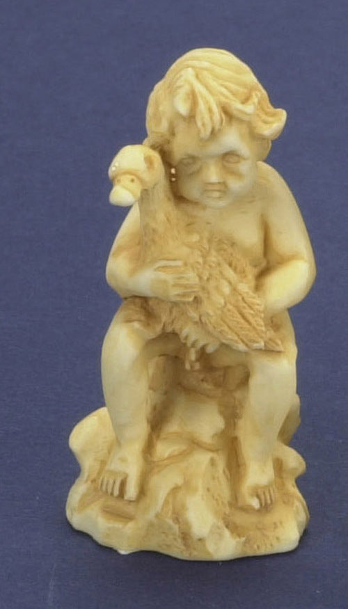 Boy with Duck Statue, Tan