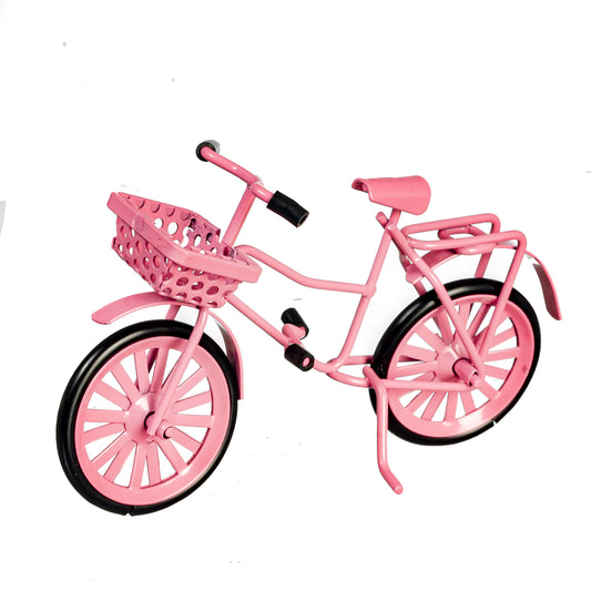 1/2" Scale Bicycle with Basket, Pink