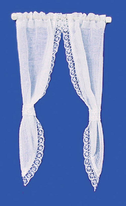 Curtains, Demi Tie Back, White