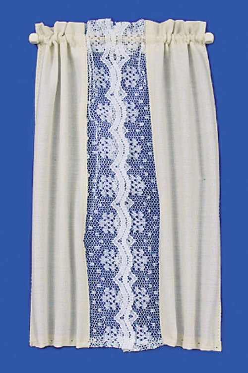 CPS0110, Curtain, Champagne With White Lace