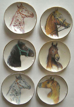 Horse Plate, Assorted, 6pc