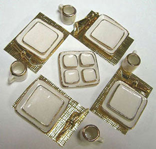 Square Dish Dinner Set for 4