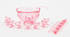 Punchbowl Set, Pink, 10pc