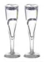 Fluted Champagne Glasses, 2pc