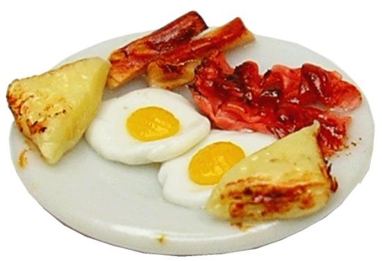 1/2" Scale Egg Breakfast Plate