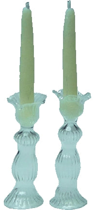 Candles in Glass Holder, Clear