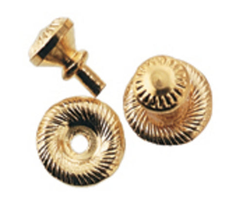 CCE660, Brass Victorian Knob & Back Plate, 4pc