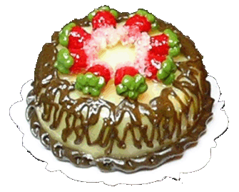 Yellow Chocolate Cake With Fruit Topping