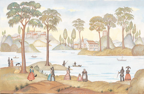 CRH1090, Williamsburg Multi Scenic Wallpaper