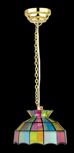 Tiffany Hanging Light with Wand, LED Battery