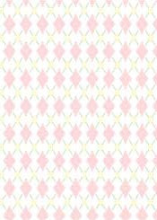 1/4" Scale Wallpaper, Floral Trellis, Rose