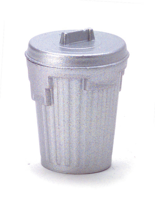 Silver Garbage Can Empty