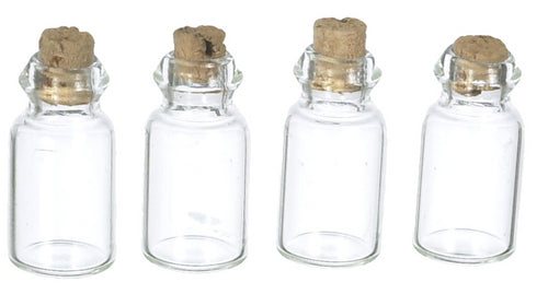 CMS171, Glass Jar With Cork Stopper, Empty