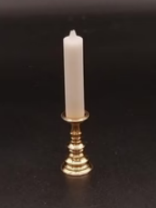 CBB620, Pillar Candlestick, Brass, Non Electric