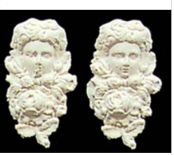 CCB0783, Ladys Face Applique, 2pc, #26