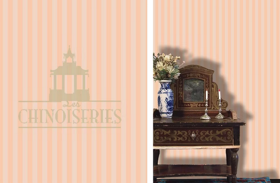 Palais Stripe Rose Wallpaper