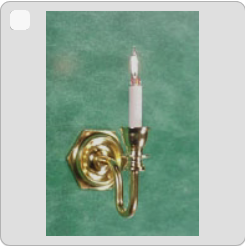 CBB1215, Brass Wall Scones, Hexagon Back Plate