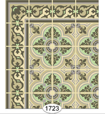 CRH998, Decorative Tile Wallpaper, Beige & Green