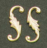 CCB0869, Brass S Hook, 4pc