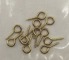 CCE665, Gold Screw Eyes, 12pc