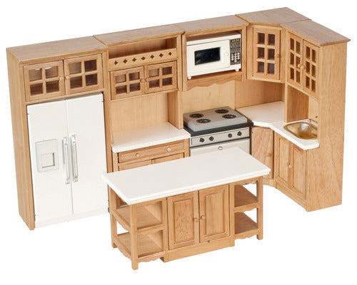 Kitchen Set, 9pc, Oak