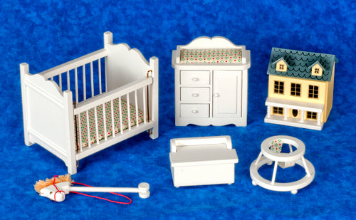 Nursery Set, White 6pc
