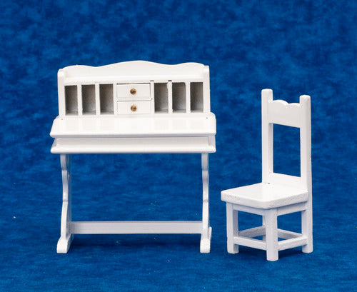 Desk & Chair Set, White