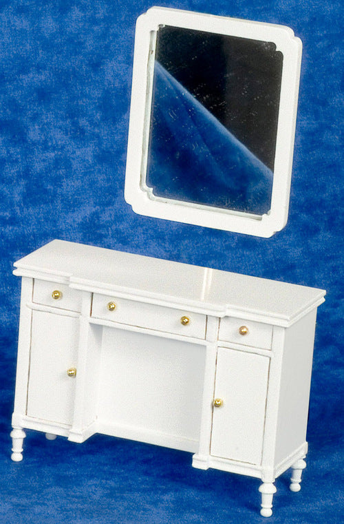 Vanity Dresser with Mirror, White