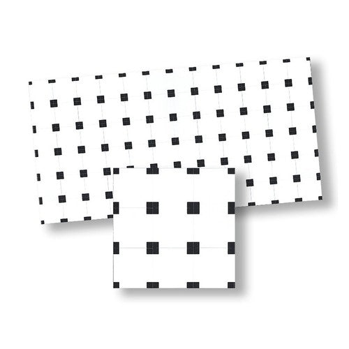 Mosaic Tile, Black Squares & White