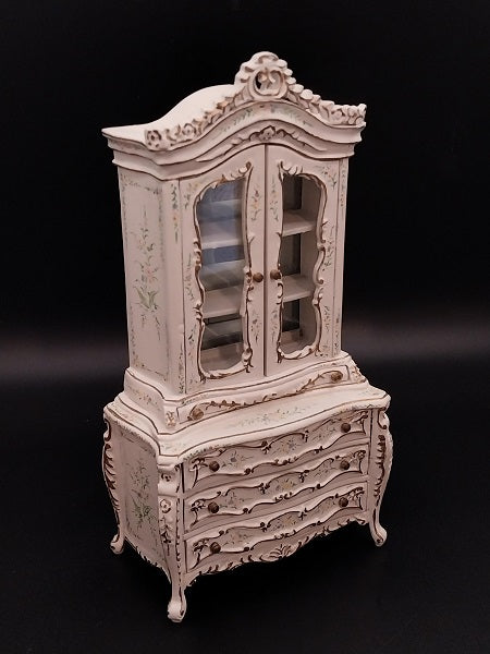 Chateau Armoire, White, Hand Painted