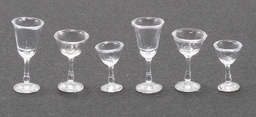 CCB0864, Stemware, Clear, Plain, 6pc