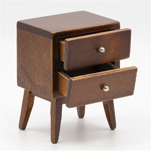 2 Drawer Table Stand, Walnut