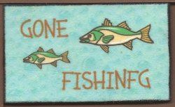 Door Mat, Gone Fishing