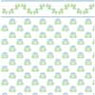 1/2" Scale Wallpaper, Morning Glory Blue