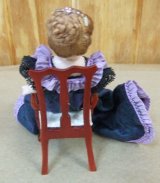 Porcelain Lady, Green & Plum Dress