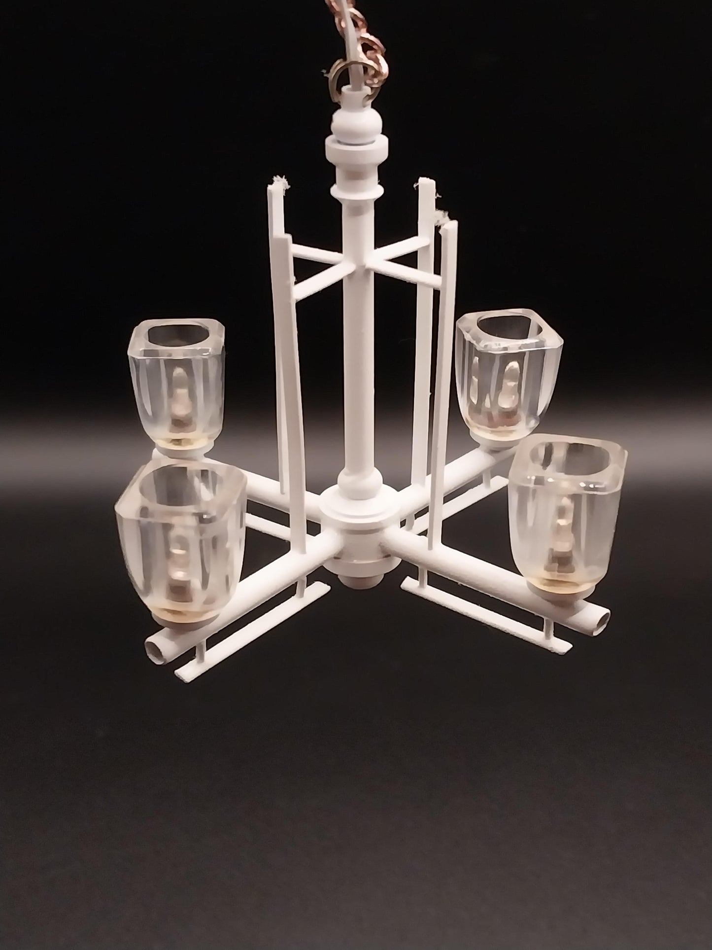 Modern Hudson Chandelier, White, LED